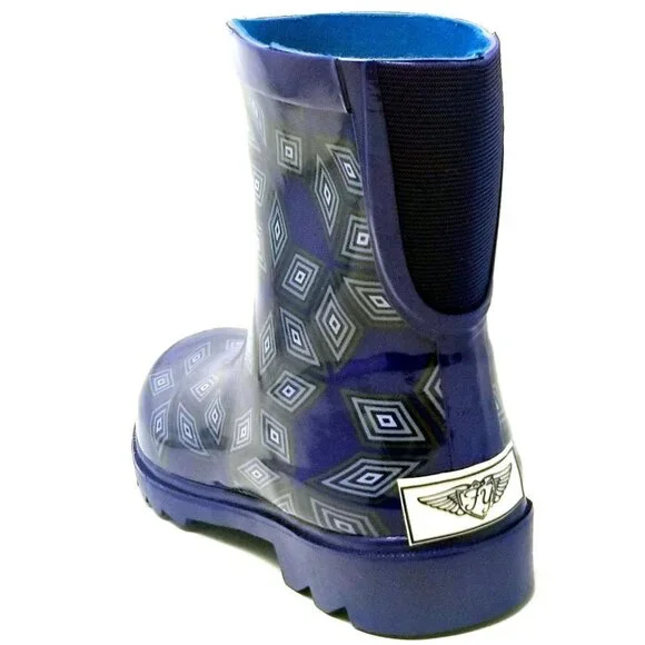 Women's Rubber Rain Boots, Ankle Rubber Garden Booties, Rainboots - Picture 3 of 5